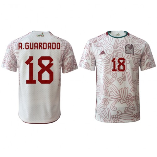 Maillot de foot Mexique Andres Guardado #18 Extérieur Monde 2022 Manches Courte